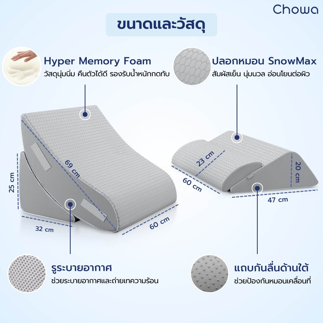 หมอนกันกรดไหลย้อน - Chowa