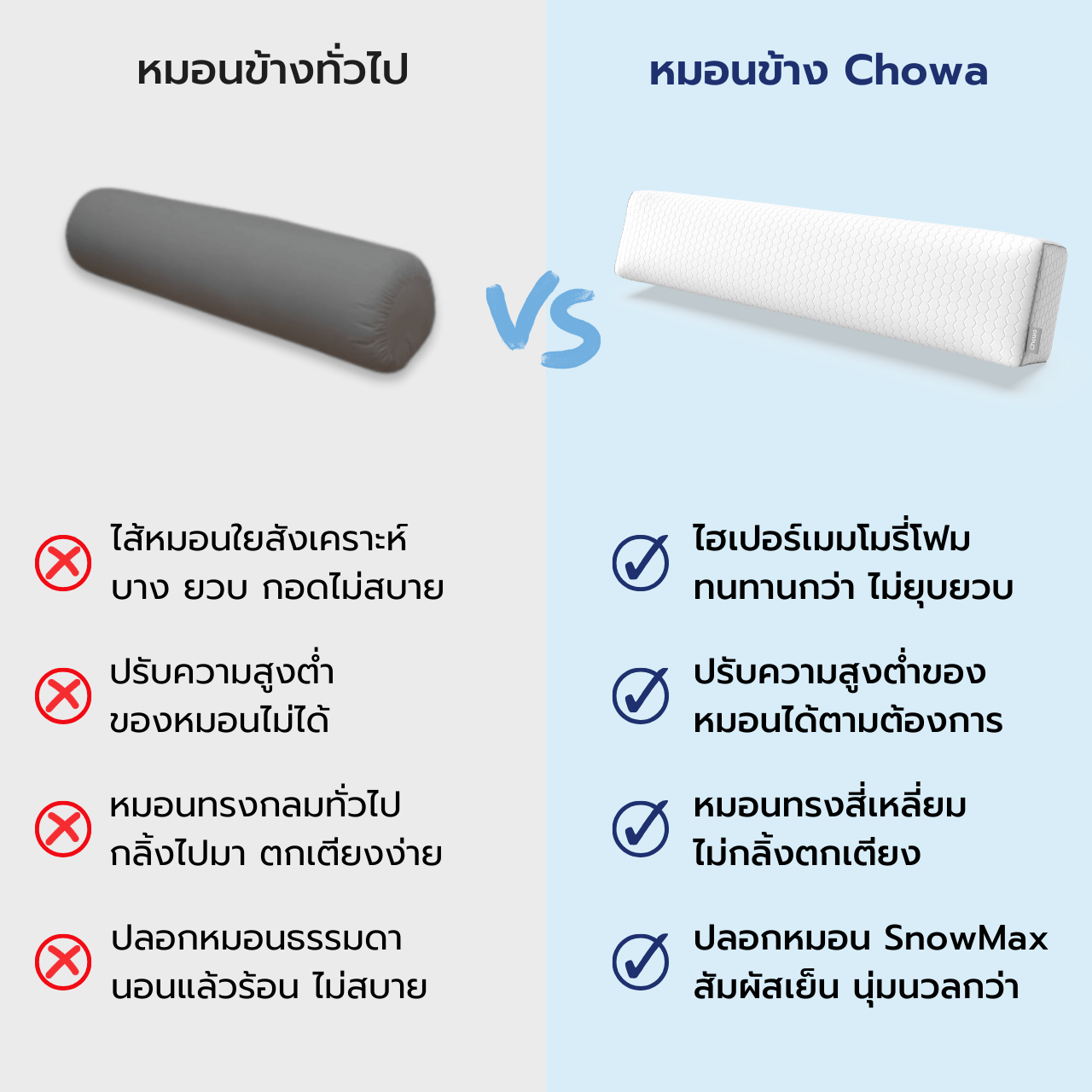 หมอนข้างสี่เหลี่ยม - Chowa