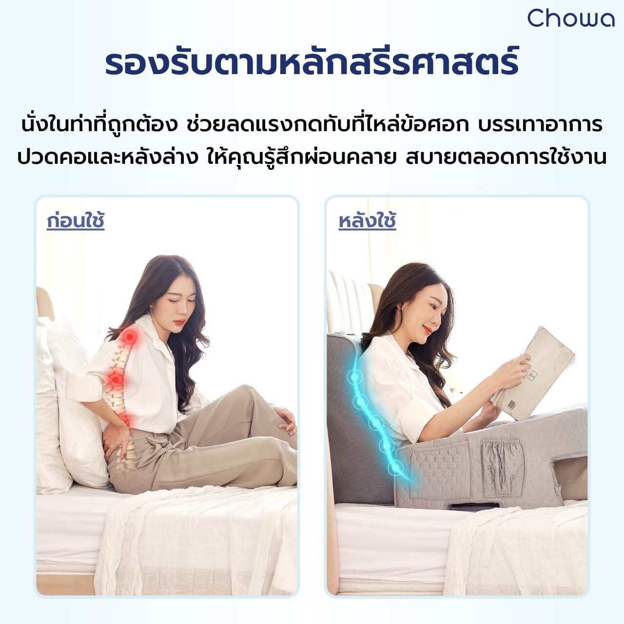 เซ็ตหมอนอ่านหนังสือ SitWell - Chowa