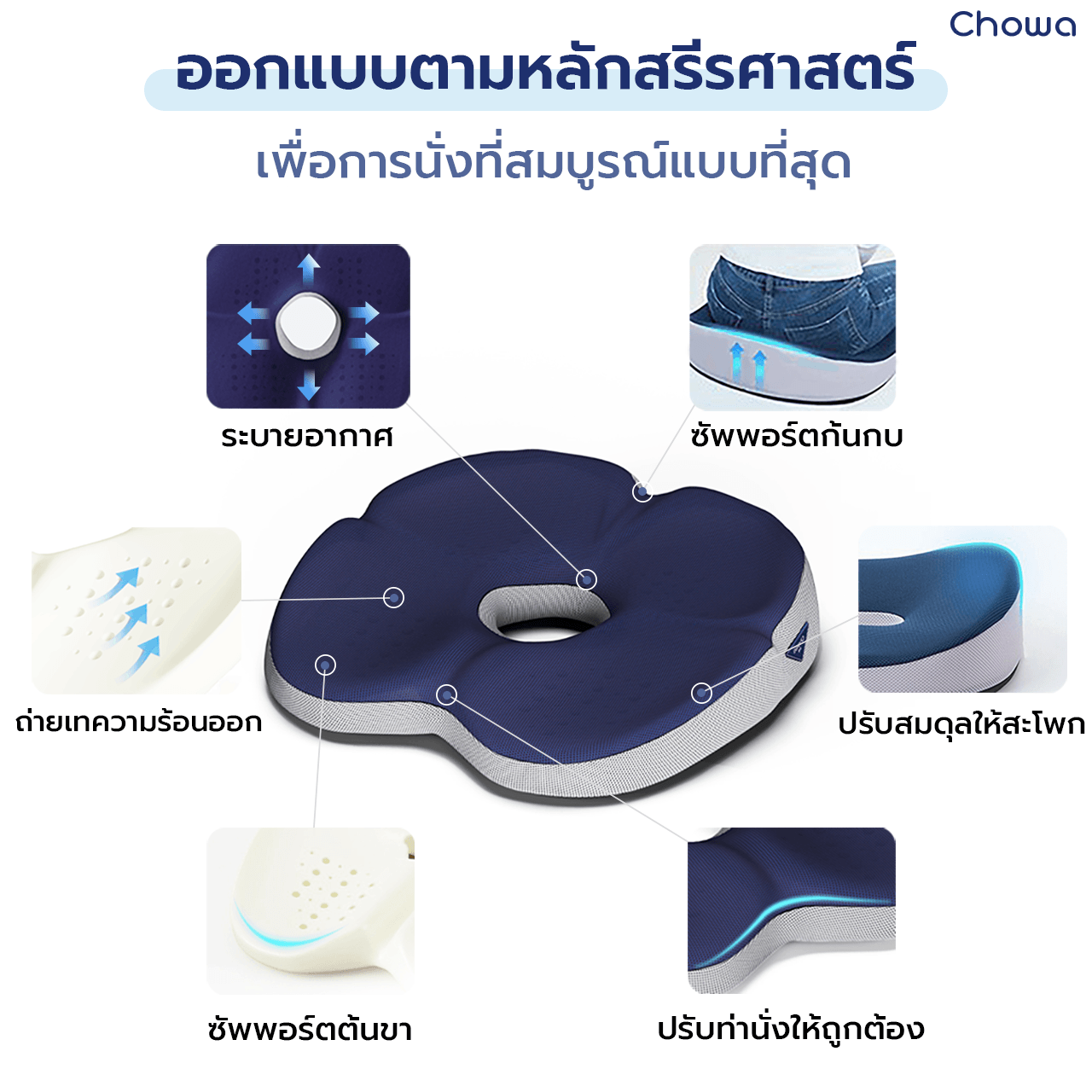 เซ็ตเบาะรองนั่ง + เบาะรองหลัง Cloud - Chowa