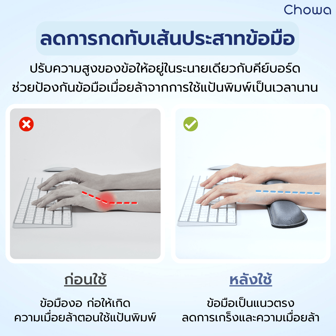 ที่รองข้อมือคีย์บอร์ด - Chowa
