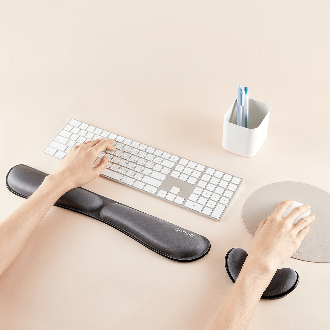 เซ็ตที่รองข้อมือคีย์บอร์ดและเมาส์ - Chowa